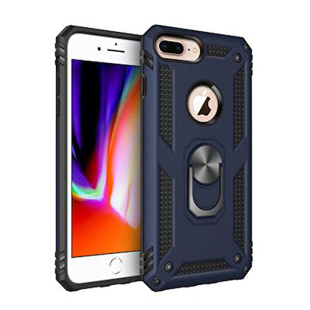 iPhone 8 Plus Kılıf Tam Koruma Çift Katmanlı İbiza Sert Silikon Kapak