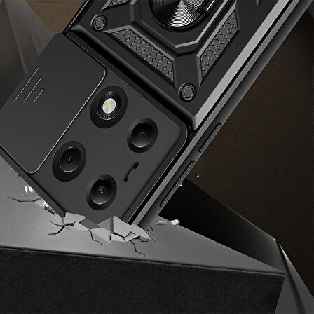 Samsung Galaxy A54 Kamera Koruma Sürgülü ve Tam Koruma Sağlayan Sert Puma Silikon Kılıf