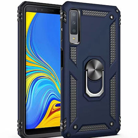 Samsung Galaxy A7 2018 Kılıf Tam Koruma Çift Katmanlı İbiza Sert Silikon Kapak