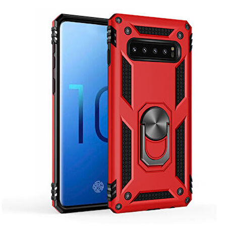 Samsung Galaxy S10 Kılıf Tam Koruma Çift Katmanlı İbiza Sert Silikon Kapak