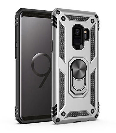 Samsung Galaxy S9 Çift Katmanlı ve Yüzüklü Tam Koruma Vega Premium Kılıf