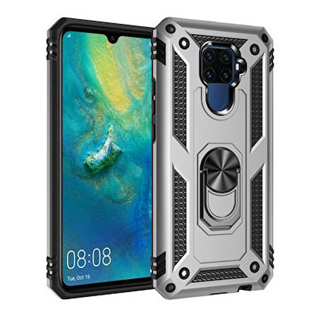 Huawei Mate 30 Lite Kılıf Tam Koruma Çift Katmanlı İbiza Sert Silikon Kapak