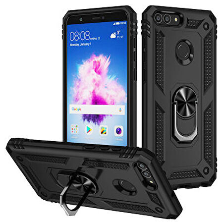 Huawei P Smart Kılıf Tam Koruma Çift Katmanlı İbiza Sert Silikon Kapak