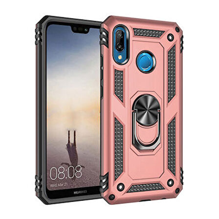 Huawei P20 Lite Kılıf Tam Koruma Çift Katmanlı İbiza Sert Silikon Kapak