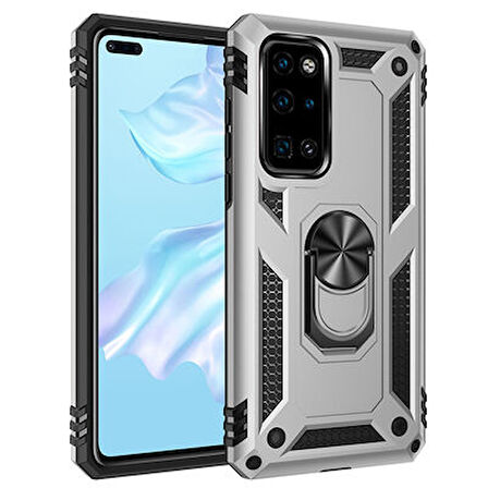 Huawei P40 Kılıf Tam Koruma Çift Katmanlı İbiza Sert Silikon Kapak