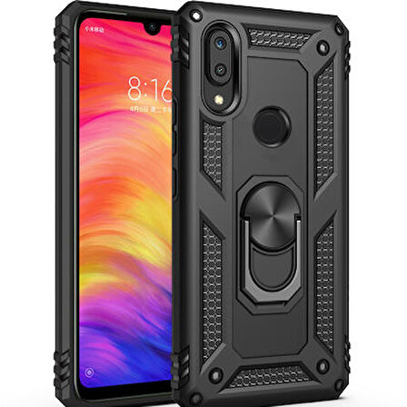 Huawei Y7 Prime 2019 Kılıf Tam Koruma Çift Katmanlı İbiza Sert Silikon Kapak