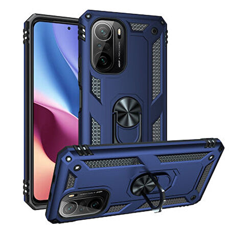 Poco F3 Çift Katmanlı ve Yüzüklü Tam Koruma Vega Premium Kılıf