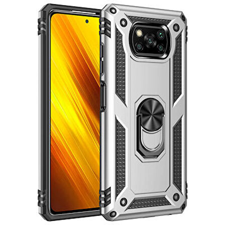 Poco X3 Pro Çift Katmanlı ve Yüzüklü Tam Koruma Vega Premium Kılıf