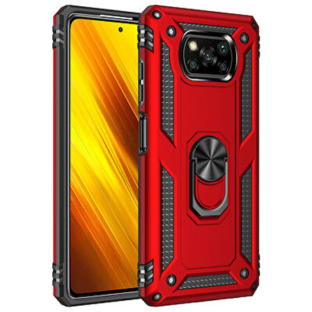 Poco X3 Pro Çift Katmanlı ve Yüzüklü Tam Koruma Vega Premium Kılıf