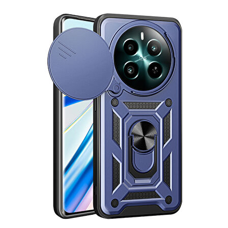 Realme 12 Plus Kılıf Kamera Sürgülü Tam Koruma Lyon Kapak