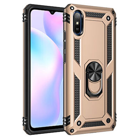 Redmi 9A Kılıf Tam Koruma Çift Katmanlı İbiza Sert Silikon Kapak