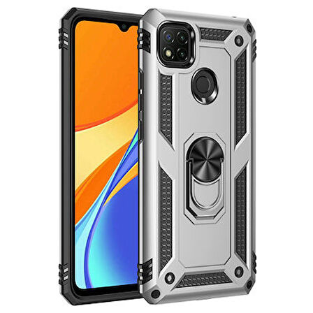 Redmi 9C Kılıf Tam Koruma Çift Katmanlı İbiza Sert Silikon Kapak