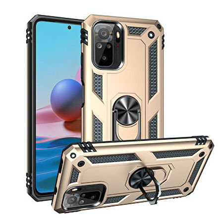 Redmi Note 10 Kılıf Tam Koruma Çift Katmanlı İbiza Sert Silikon Kapak