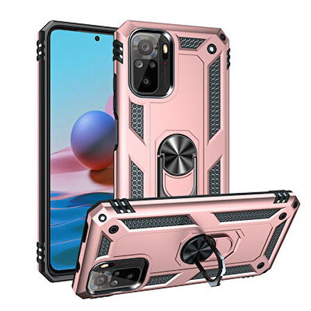 Redmi Note 10 Çift Katmanlı ve Yüzüklü Tam Koruma Vega Premium Kılıf