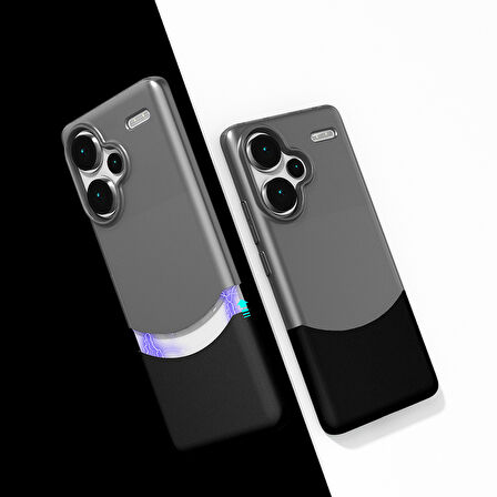 Redmi Note 13 Pro Plus 5G Ultra İnce Yapılı Çift Renkli Duble Sert Silikon Kapak