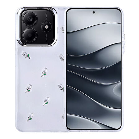 Redmi Note 14 4G Mini Figürlü ve Kamera Çerçeveli Ultra Sağlam Sararmaz Pole Premium Kapak