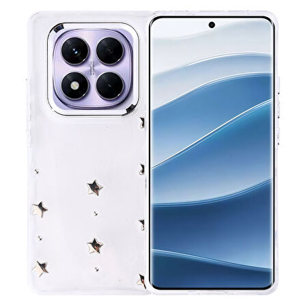 Redmi Note 14 Pro Plus Kılıf Simli Kamera Çerçveli ve Mini Fİgür Desenli Ultra Koruma Sağlayan Kutup Sert Silikon Kapak