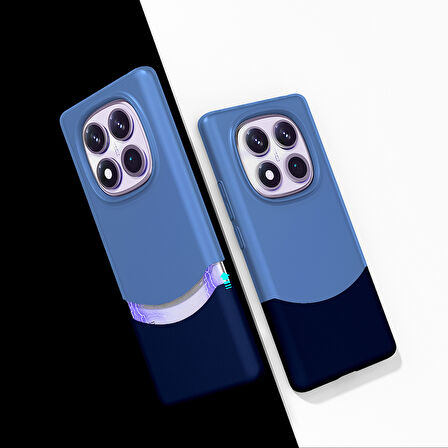 Redmi Note 14 Pro 5G Ultra İnce Yapılı Çift Renkli Duble Sert Silikon Kapak