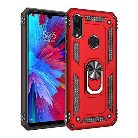Redmi Note 7 Kılıf Tam Koruma Çift Katmanlı İbiza Sert Silikon Kapak