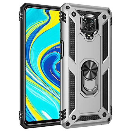 Redmi Note 9 Pro Kılıf Tam Koruma Çift Katmanlı İbiza Sert Silikon Kapak