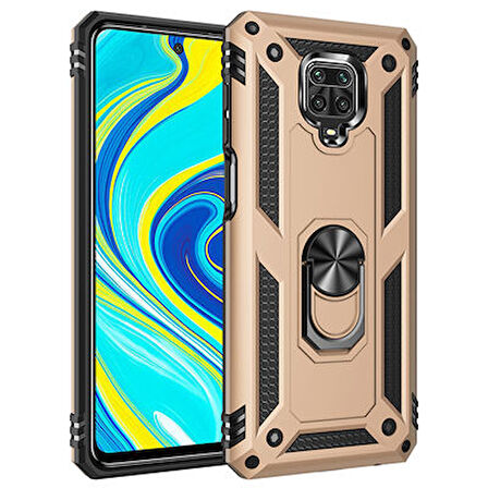 Redmi Note 9S Kılıf Tam Koruma Çift Katmanlı İbiza Sert Silikon Kapak
