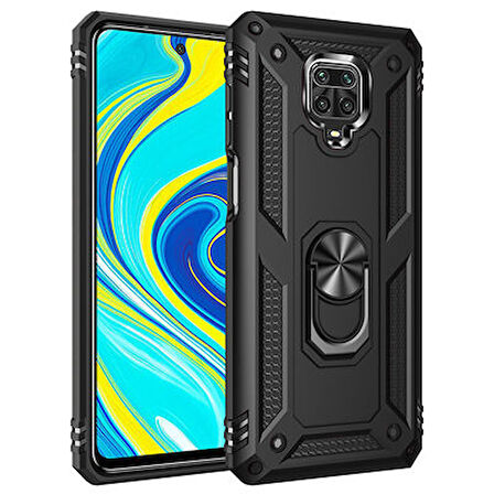 Redmi Note 9S Kılıf Tam Koruma Çift Katmanlı İbiza Sert Silikon Kapak