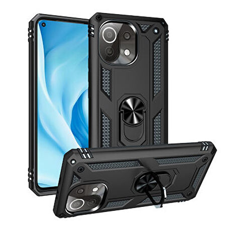 Xiaomi Mi 11 Lite Kılıf Tam Koruma Çift Katmanlı İbiza Sert Silikon Kapak