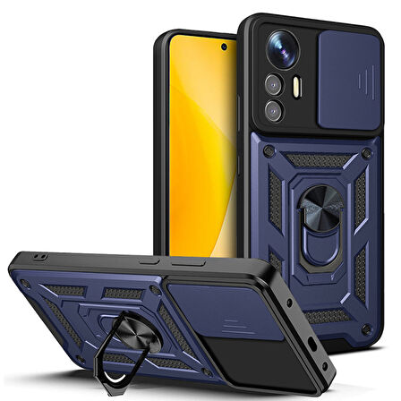 Xiaomi Mi 12 Lite Kılıf Kamera Sürgülü ve Tam Koruma Sağlayan Sert Puma Silikon Kılıf