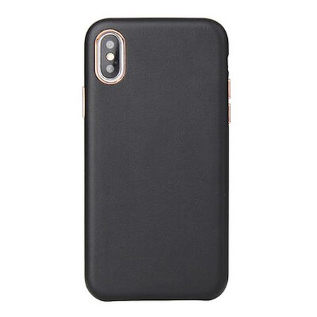 iPhone XS Max Kılıf PU Deri ve Kadife Kaplamalı Eyzi Premium Kapak