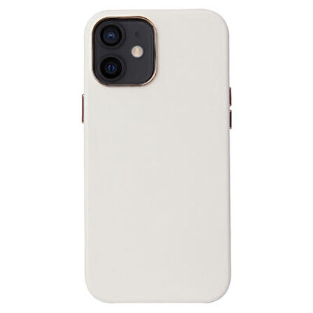 iPhone 12 Kılıf İçi Kadife Dolgulu PU Deri Hestia Premium Kapak