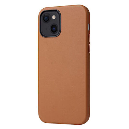 iPhone 13 Mini Kılıf İçi Kadife Dolgulu PU Deri Hestia Premium Kapak