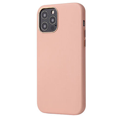 iPhone 12 Pro Max Wireless Şarj Destekli ve Kadife Kaplamalı Premium Pu Deri Kapak RYC/Eyzi