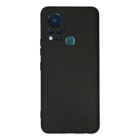İnfinix Hot 11s Kılıf İçi Kadife Kaplı Nano Silikon Kapak - Siyah