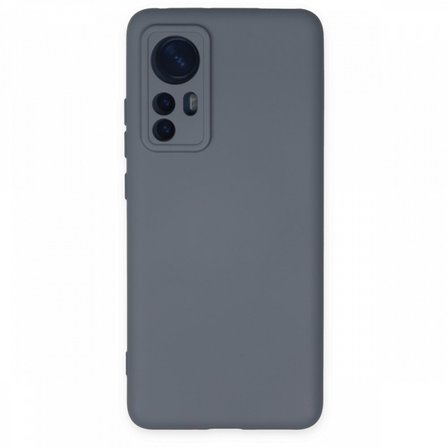 Xiaomi Mi 12X Kılıf İçi Kadife Kaplı Nano Silikon Kapak - Gri