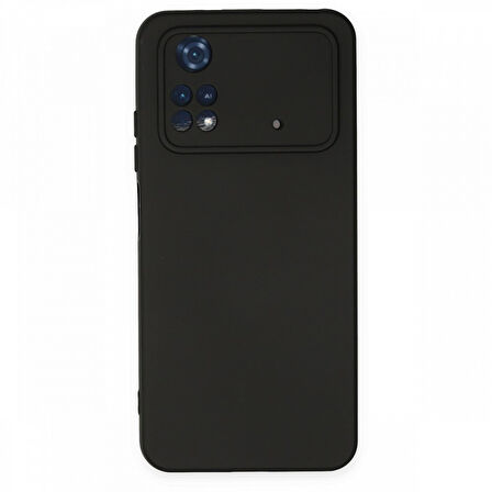 Poco M4 Pro 4G Kılıf İçi Kadife Kaplı Nano Silikon Kapak - Siyah