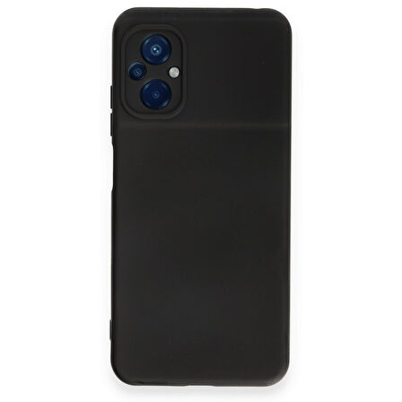 Poco M5 Kılıf İçi Kadife Kaplı Nano Silikon Kapak - Siyah