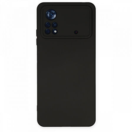 Poco X4 Pro 5G Kılıf İçi Kadife Kaplı Nano Silikon Kapak - Siyah