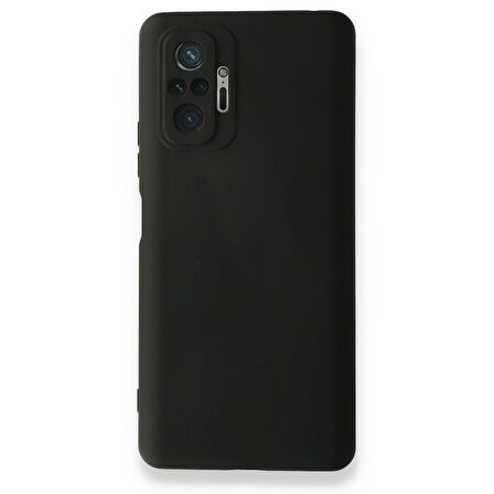 Redmi Note 10 Pro Kılıf İçi Kadife Kaplı Nano Silikon Kapak - Siyah