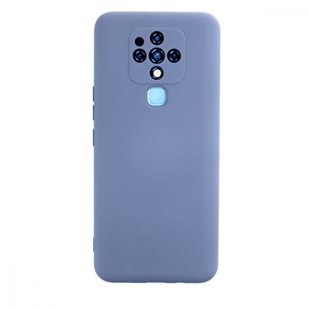 Tecno Camon 16 Kılıf İçi Kadife Kaplı Nano Silikon Kapak - Gri