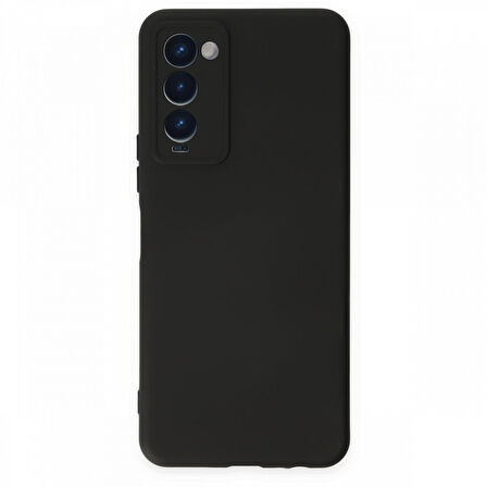Tecno Camon 18 Kılıf İçi Kadife Kaplı Nano Silikon Kapak - Siyah