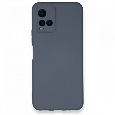 Vivo Y33S Kılıf İçi Kadife Kaplı Nano Silikon Kapak - Gri