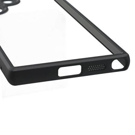 Samsung Galaxy S24 Plus Kılıf Kamera Korumalı Şeffaf Arka Yüzey New Roll Kapak