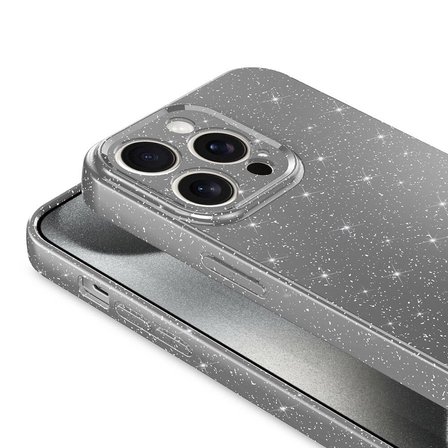Samsung Galaxy S23 FE Kılıf Parlak Simli ve Kamera Korumalı Spoty Silikon Kapak