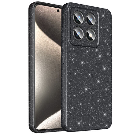 Xiaomi 14T Kılıf Parlak Simli ve Kamera Korumalı Spoty Silikon Kapak