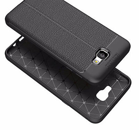 Samsung Galaxy J5 Prime Kılıf Deri Desenli ve Esnek Yapılı Sağlam Derry Silikon Kılıf