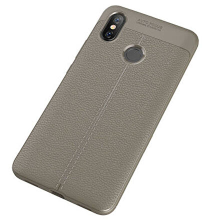 Xiaomi Mi Max 3 Kılıf Deri Desenli ve Esnek Yapılı Sağlam Derry Silikon Kılıf