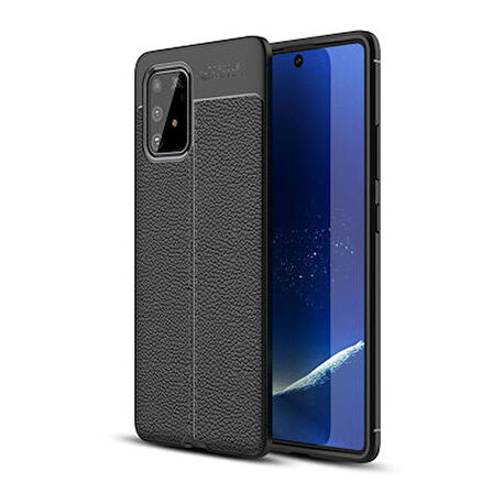 Samsung Galaxy S10 Lite Kılıf Deri Silikon Yüzeyli Yüksek Kaliteli Sİlikondan Üretilmiş Premium Silikon Kapak RYC/Niss