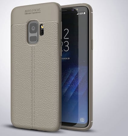 Samsung Galaxy S9 Kılıf Deri Silikon Yüzeyli Yüksek Kaliteli Sİlikondan Üretilmiş Premium Silikon Kapak RYC/Niss