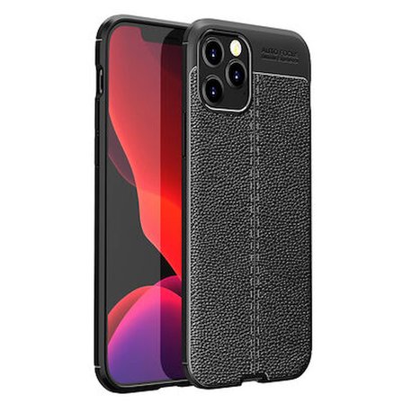 iPhone 12 Pro Kılıf Deri Silikon Yüzeyli Yüksek Kaliteli Sİlikondan Üretilmiş Premium Silikon Kapak RYC/Niss