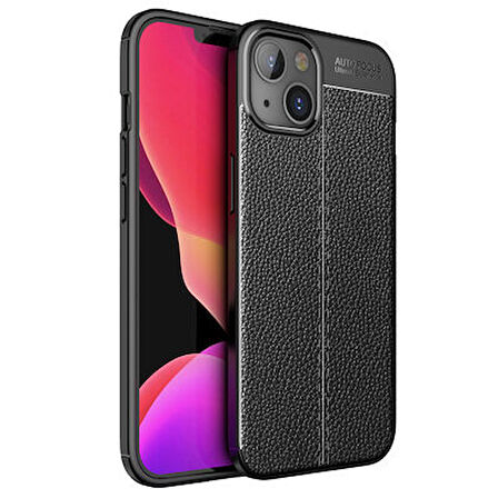 iPhone 13 Mini Kılıf Deri Silikon Yüzeyli Yüksek Kaliteli Sİlikondan Üretilmiş Premium Silikon Kapak RYC/Niss